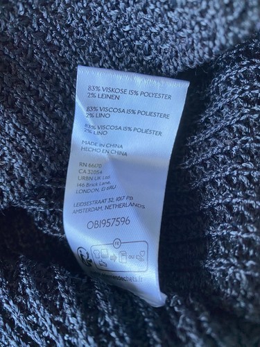 Free People Condado Sweater Top - Size Medium - Black - RRP $50 BNWOT - Picture 7 of 8