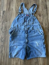 Dickies Overalls Mens 40x30 Light Blue Stonewashed Denim Jeans Workwear RN 20697