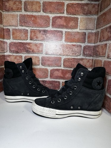 CONVERSE Chuck Taylor Platform Plus Suede Wedge Sneaker Lace Bootie Us8 UK6 Eu39 - Picture 5 of 8
