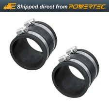 POWERTEC 70148-P2 Dust Control Flex Cuff with Hose Clamps, 2-1/2-Inch, 2PK