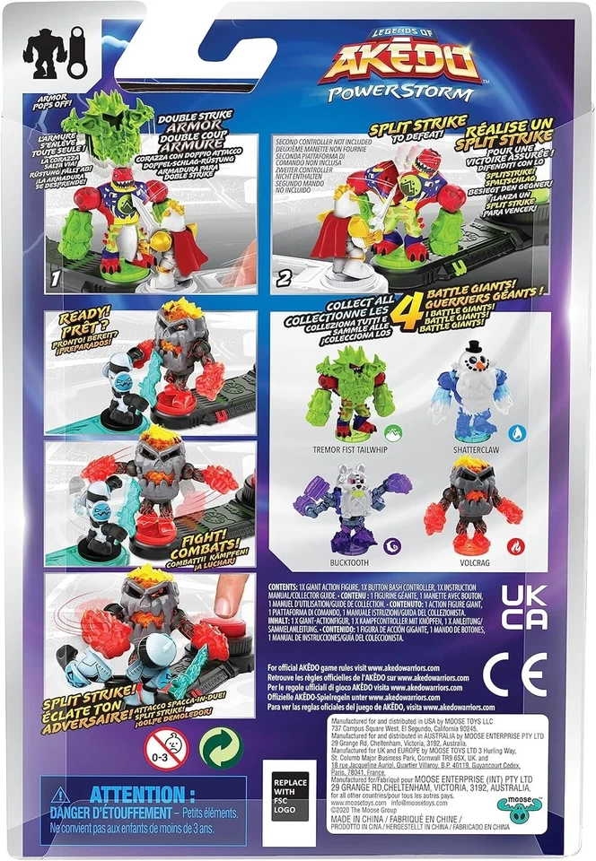 Akedo Powerstorm Shatterclaw battaglia gigante 15 cm ""Armatura a doppio colpo - Immagine 3 di 4