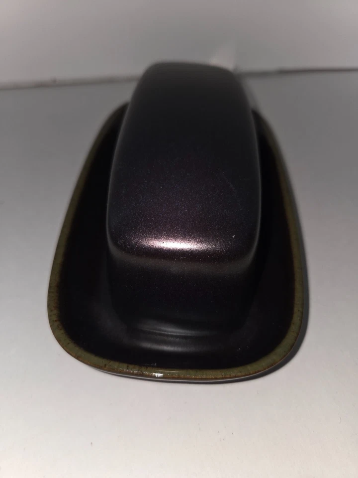 Plato de mantequilla vintage DENBY Kismet Bokhara negro verde Foto 4 de 4