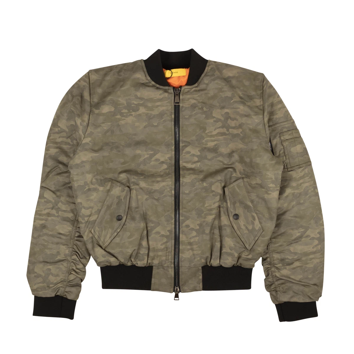 Green camo cheap bomber jacket