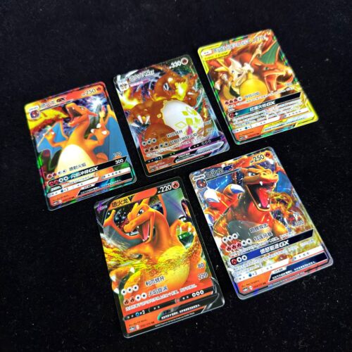 Pokemon TCG S-Chinese Charizard Vmax V GX Card Holo RRR RR SUN&MOON Set 5 cards - Picture 3 of 5