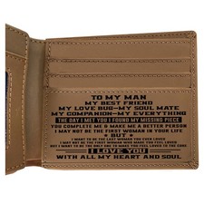 Personalized Wallet For Man, Engraved Wallet For Man, Leather Wallet W04