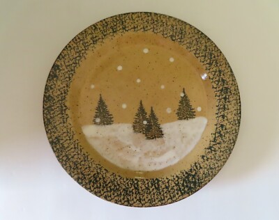 Three Rivers Pottery Pines in the Snow 9 1/2'' Plate - Mint