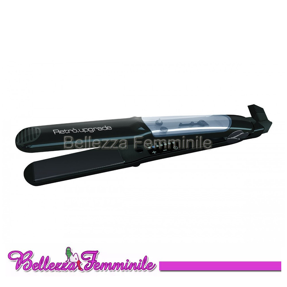 Piastra professionale per capelli riccio-liscio a vapore 230° RUP133C-KER Retrò