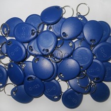 100pcs Writable Rewrite 125KHz EM4100 Blue RFID Keyfob For Copier Access control