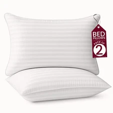Bed Pillows for Sleeping Queen King Size Brushed Breathable Plush Pillows