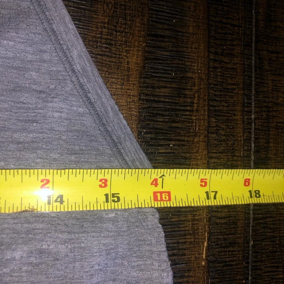 Lululemon Womens 4 ? Plank To Pike Tank Racerback Top Heathered Black Train Yoga - Image 4 of 4