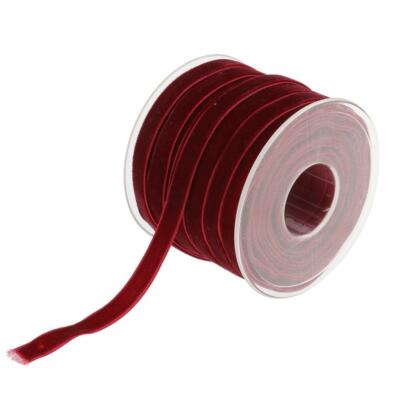 20 Yard 10 mm breit Samtband Rolle zum Basteln Weinrot