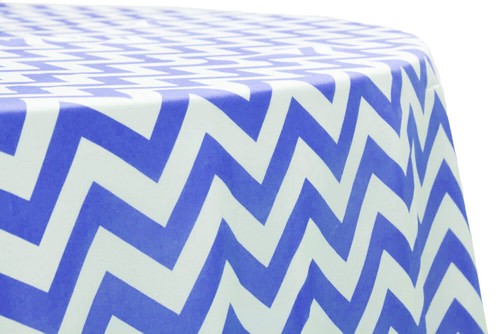 Tablecloth Chevron Seamless Round 59" By Broward Linens (Variety Of Colors) - Picture 3 of 11