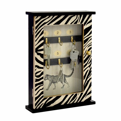 Lagerräumung - Schlüsselkasten H30cm Zebra-Design Schlüsselbrett