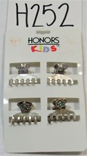 Girl's Metal Hair Jaw Claw Clips Glitter Hearts  Flowers New Vintage