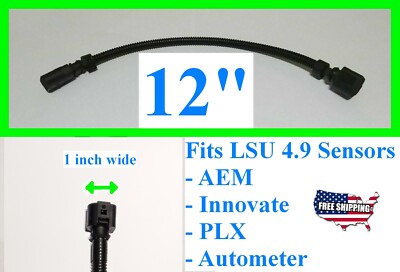 1FT 12'' LSU 4.9 fit Bosch AEM NTK Air Fuel O2 Sensor Extension Harness LSU4.9