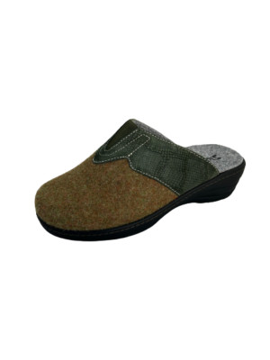 Hausschuhe für Damen Slowlies Wollfilz 170 Waldmeister (Größe 36) (NAN-L-0609)