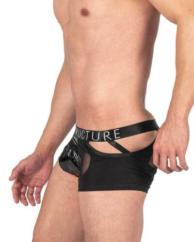 PRIVATE STRUCTURE Alpha Low Waist Mesh Built-In Jockstrap Black 4420 108 - Picture 3 of 8