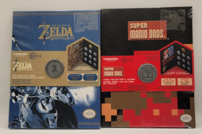Nintendo Zelda Breath of the Wild & Super Mario Coin Collector Albums Sealed!