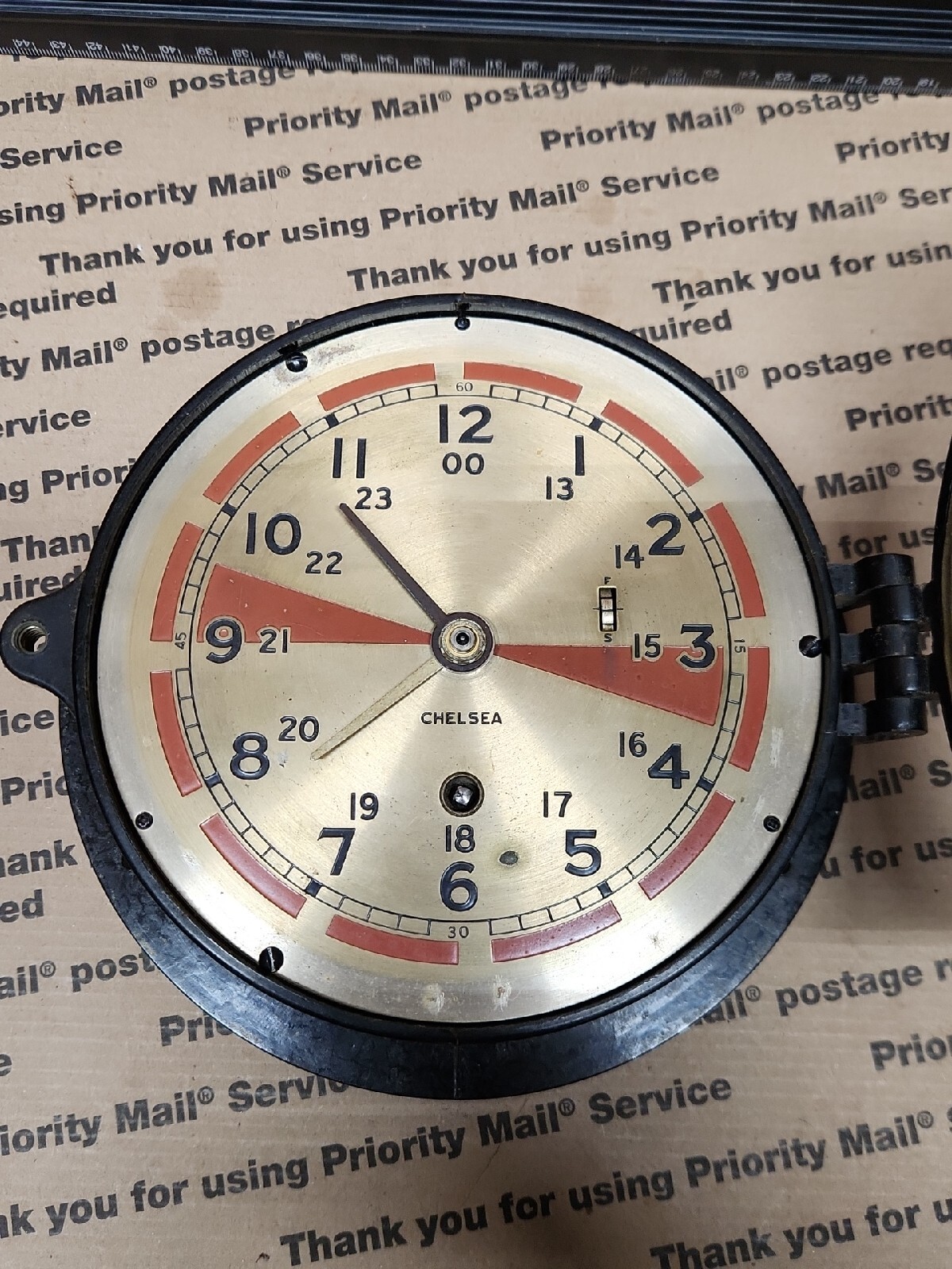 Vintage Chelsea Ship Radio Room porthole Bakelite Clock eBay