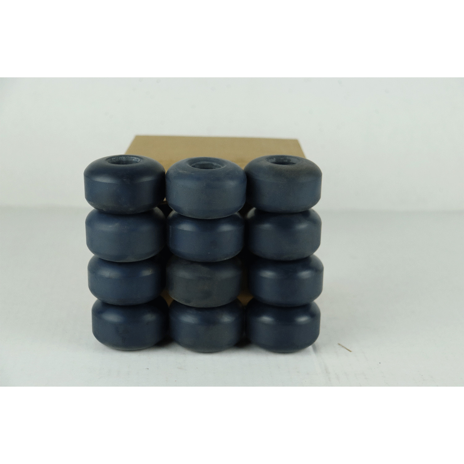 Blemished Box of 56mm Blank Blue Skateboard Wheels - 12 Whee
