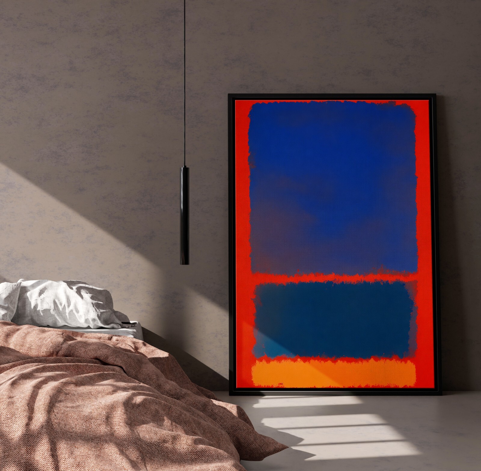 Mark Rothko blu arancione rosso riproduzione su tela, arte, quadro da parete, arte da parete foto 2