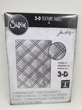 Sizzix 3D Texture Fades Embossing Folder By Tim Holtz Quilted New