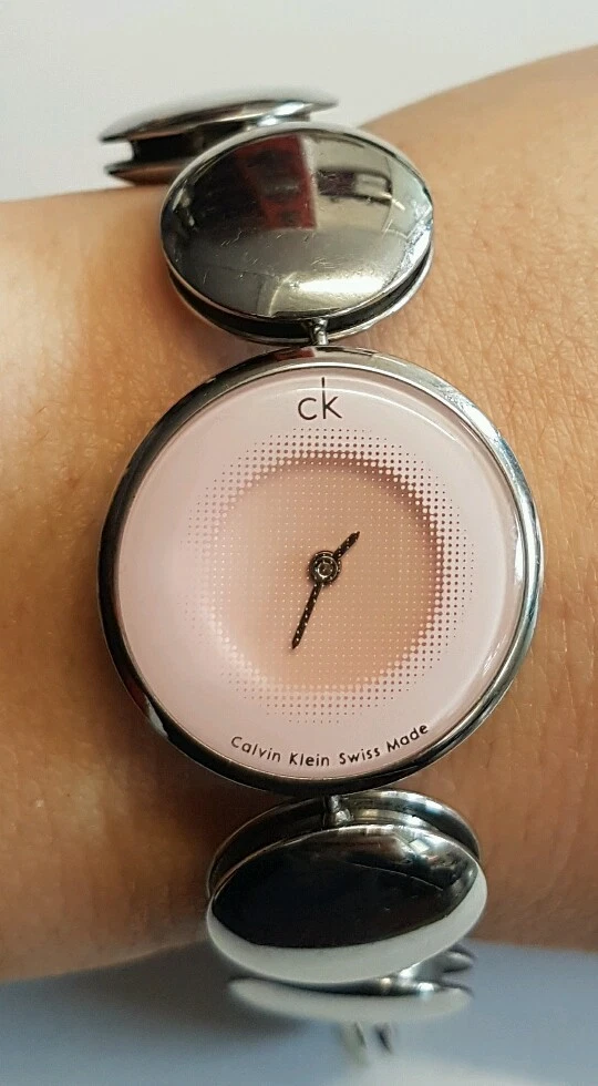 Montre bracelet femme Calvin Klein argent et rose k36235