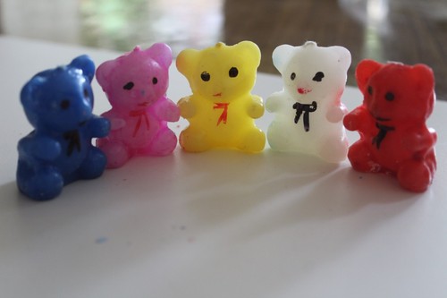 Wax Candle Set of5 Teddy Shaped Scented Aura Home Decor Valentine Gift Christmas
