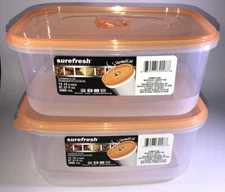 Vented Lid 2-12.15 Cups/97oz Sure Fresh Dry/Cold/Freezer Food Storage Containers