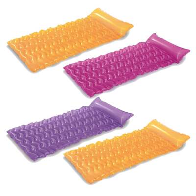 Intex - Tote-N-Float Wave Inflatable Air Mat, (90 inches X 34 inches), (Colors M