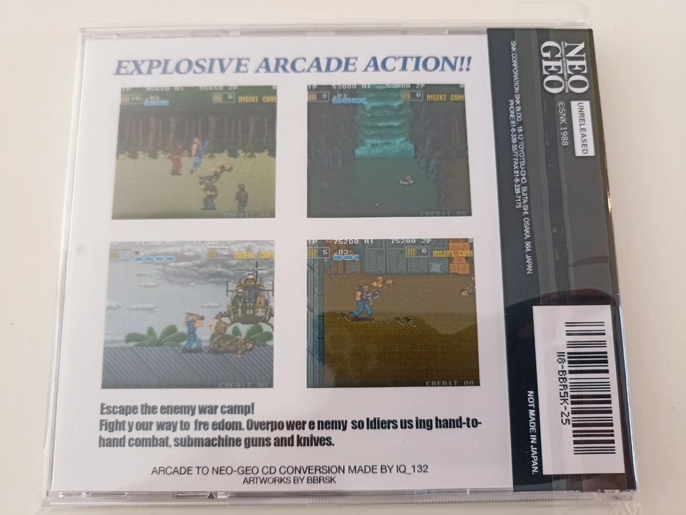 SNK Neo Geo CD CDZ P.O.W Prisoners of War Arcade conversion - Photo 3/4