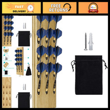 Wall Mounted Darts Holder for 12/15 Steel Soft Tip Darts, Caddy with Hook St