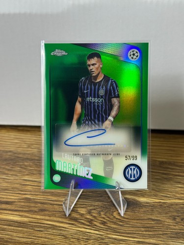 2025-26 Topps Chrome UEFA UCC Lautaro Martinez True Green Auto /99 Inter #CA-LM