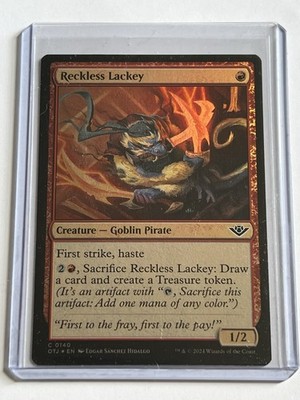 Reckless Lackey 140  MTG Outlaws of Thunder Junction 2024  Mint - 9.0 +  Foil