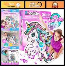 Unicorn Floor Puzzles for Kids 3-8, 35 Large Extra Thick Pieces, Fun Gifts for G