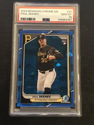 Paul Skenes 2024 Bowman Chrome Sapphire Edition #31 Rookie PSA 10 RC Pirates