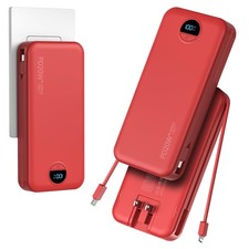 Portable Charger Power Bank 20000mAh with Built in Cables  Wall Plug
