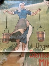 Unger s Sterilisierte Milch G&ouml;ttingen Rosenthal Original Plakat um 1900