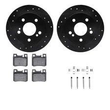 For Mercedes-Benz 190E 90-93 Brake Kit eLINE Series Drilled & Slotted Rear Brake