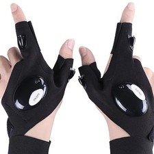 1 Pair LED Flashlight Gloves for Outdoor Fishing Camping Hiking Gloves Men Women