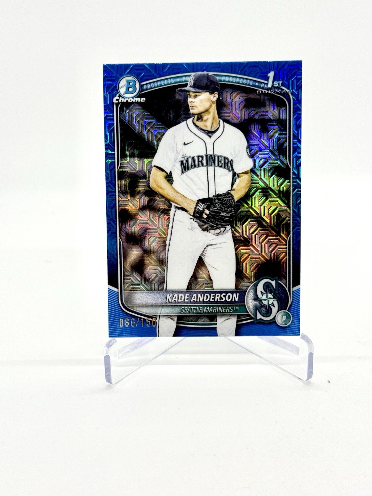 2025 Bowman Draft Chrome Kade Anderson 1st BDC-3 Blue Mojo #’d /150 Mariners