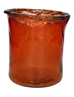 INNA-Glas Dekovase Glaucia, Aus Glas, Recycelt, Terracotta-Klar, 26Cm, Ø25Cm