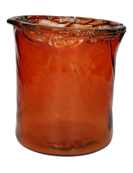 INNA-Glas Dekovase Glaucia, Aus Glas, Recycelt, Terracotta-Klar, 26Cm, Ø25Cm-image