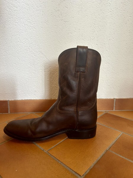 Rhodes Roper Stiefel Herren Größe 9,5 Braun Leder Slipper Cowboy Western