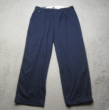 Vintage Polo Ralph Lauren Pants Mens 36x30 Blue Pleated Baggy Chino Cuffed