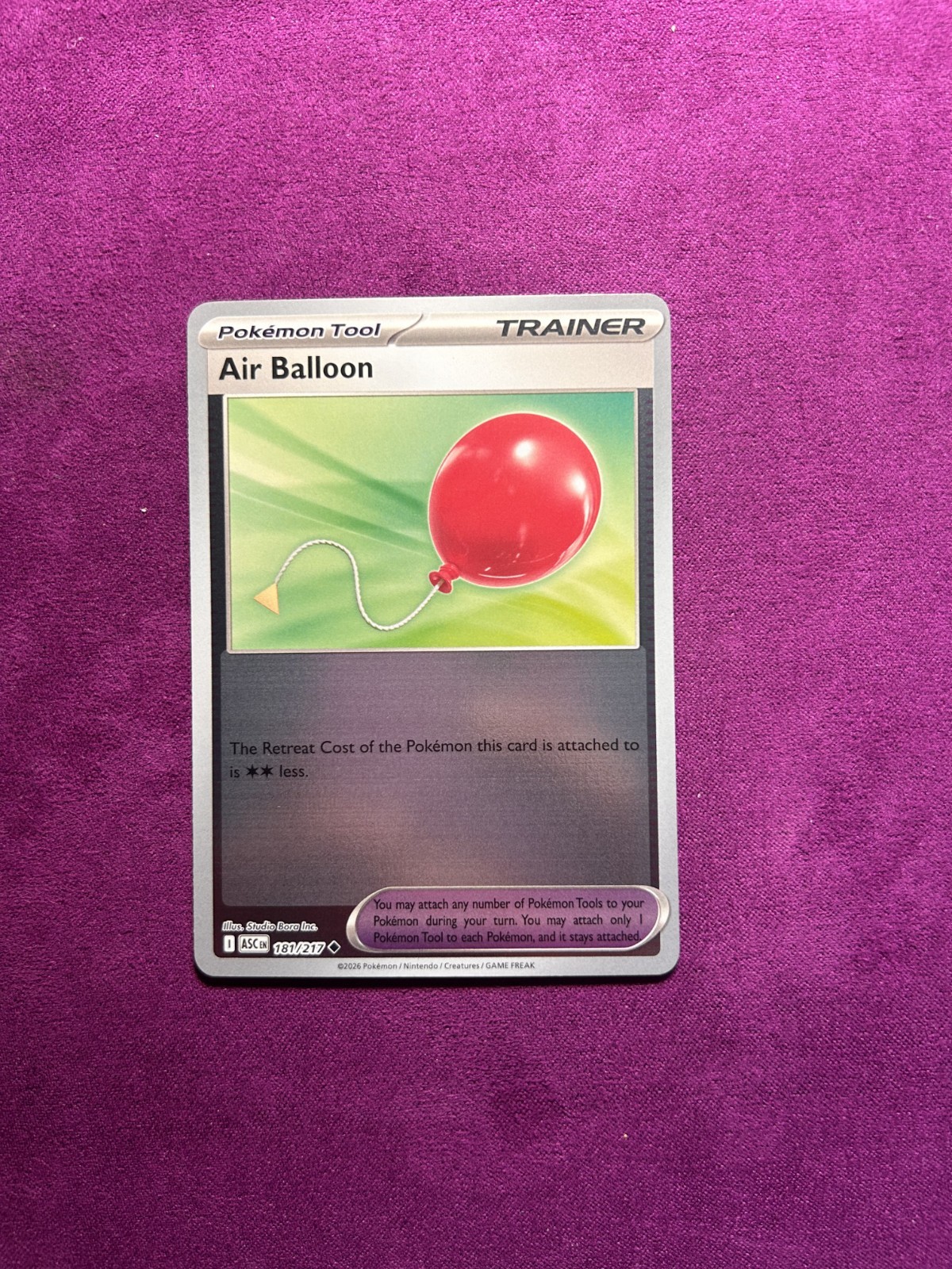 Air Balloon 181/217 Uncommon Reverse Holo - Pokemon TCG Ascended Heroes - NM