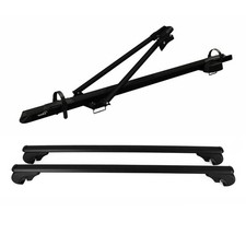 Bike Rack Carrier Roof Racks Set For Bmw X5 E70 2007-2013 Aluminium Black 3pcs