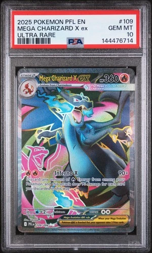 Mega Charizard X Ex Pokemon Phantasmal Flames 109 PSA 10