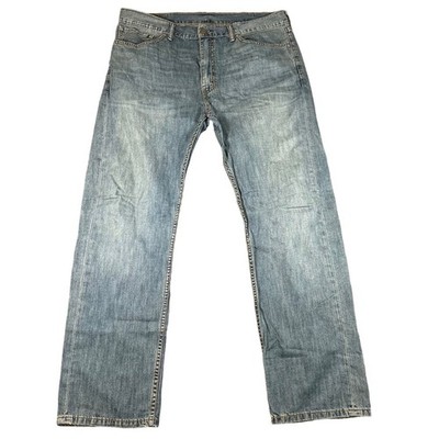 Levis 505 Jeans Mens 38x32 Medium Wash Straight Leg Regular Fit Denim Blue Jeans