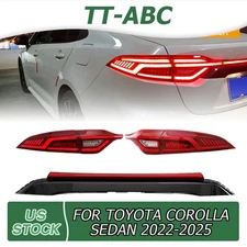 TT-ABC For Toyota Corolla 2020-2025 LED Tail Lights + Center Rear Lamp Assembly